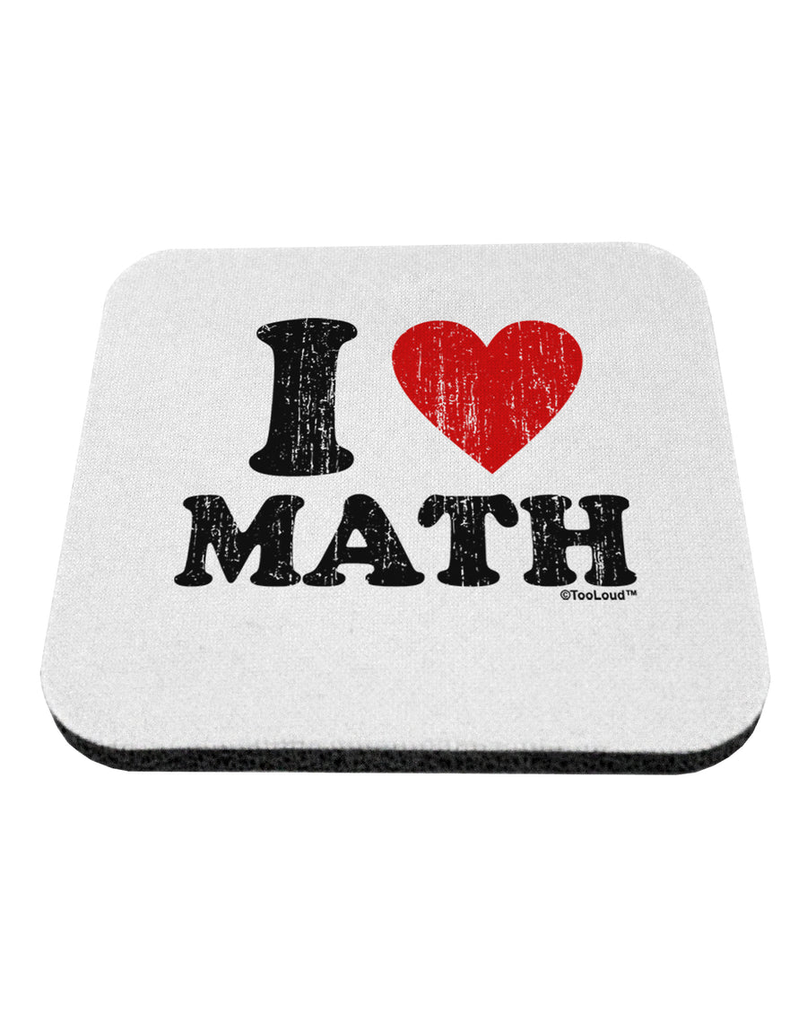 I Heart Math Distressed Coaster by TooLoud-Coasters-TooLoud-White-Davson Sales