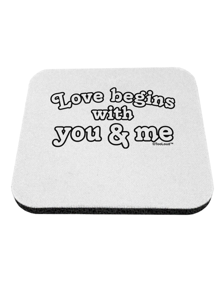 Love Begins With You and Me Coaster by TooLoud-Coasters-TooLoud-1-Davson Sales