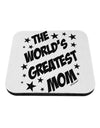 The World's Greatest Mom - Superhero Style Coaster by TooLoud-Coasters-TooLoud-White-Davson Sales