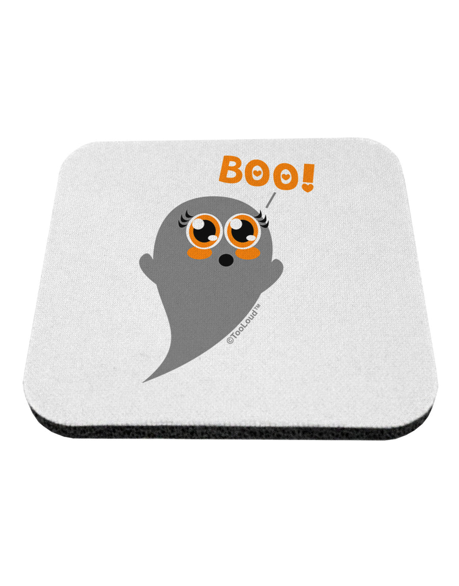 Cute Boo Ghost Coaster-Coasters-TooLoud-White-Davson Sales