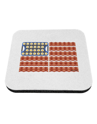 American Breakfast Flag - Bacon and Eggs Coaster-Coasters-TooLoud-White-Davson Sales