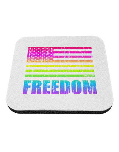 American Pride - Rainbow Flag - Freedom Coaster-Coasters-TooLoud-White-Davson Sales