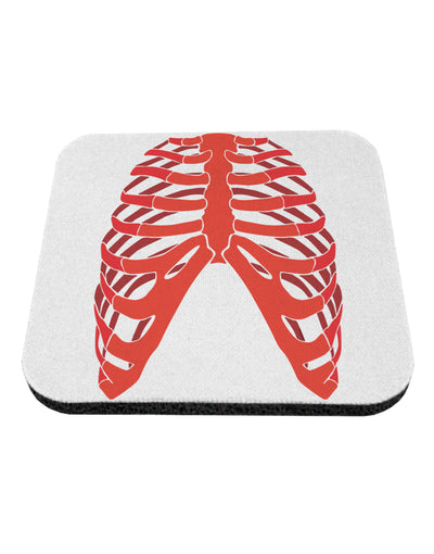 Human Red Skeleton Bones Ribcage Coaster-Coasters-TooLoud-White-Davson Sales