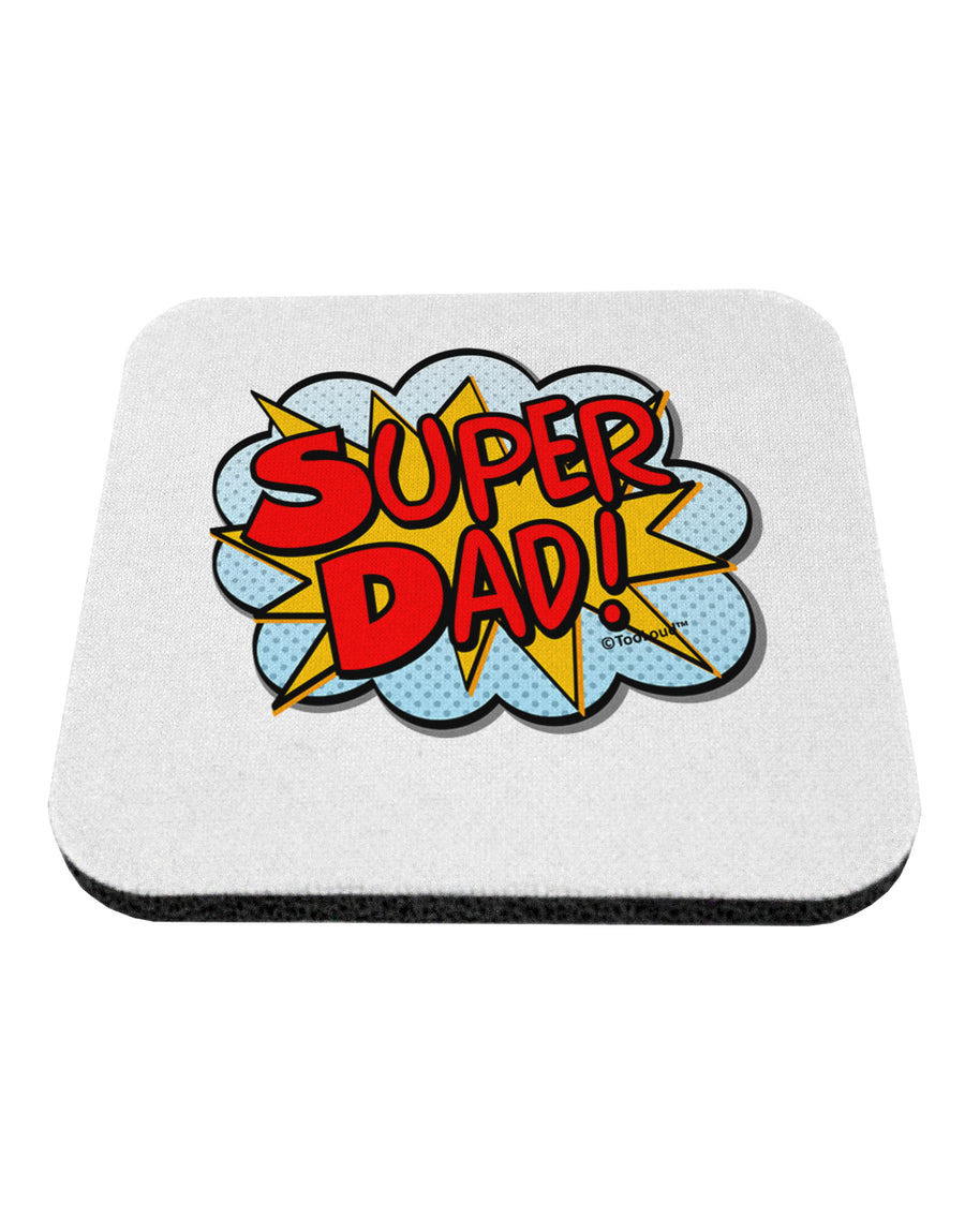 Super Dad - Superhero Comic Style Coaster by TooLoud-Coasters-TooLoud-White-Davson Sales