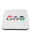 Christmas Penguins See No Evil Hear No Evil Speak No Evil Coaster-Coasters-TooLoud-White-Davson Sales