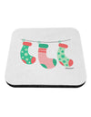 Cute Hanging Christmas Stockings Coaster by TooLoud-Coasters-TooLoud-White-Davson Sales