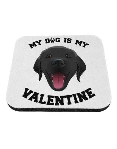 My Dog is my Valentine Black Coaster-Coasters-TooLoud-1-Davson Sales