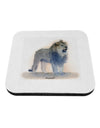 Lion Watercolor B Coaster-Coasters-TooLoud-White-Davson Sales