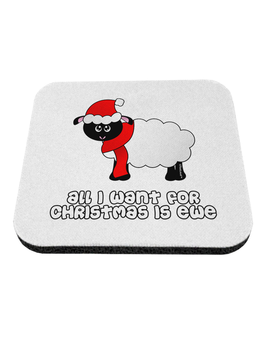All I Want For Christmas Is Ewe Sheep Coaster-Coasters-TooLoud-White-Davson Sales