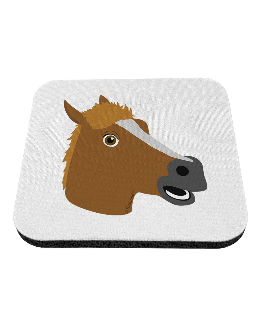 Silly Cartoon Horse Head Coaster-Coasters-TooLoud-White-Davson Sales