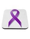 Epilepsy Awareness Ribbon - Purple Coaster-Coasters-TooLoud-White-Davson Sales