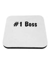 #1 Boss Text - Boss Day Coaster-Coasters-TooLoud-White-Davson Sales