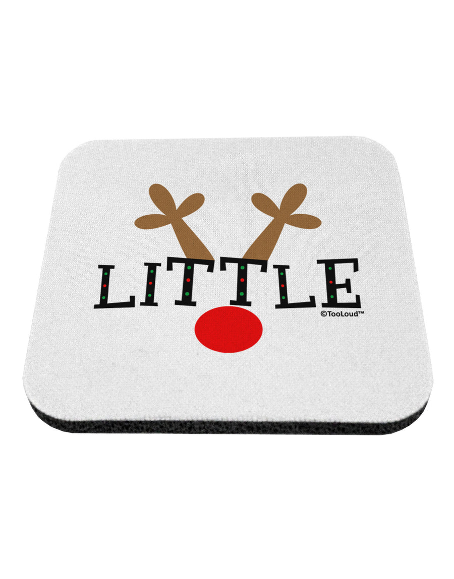 Matching Family Christmas Design - Reindeer - Little Coaster by TooLoud-Coasters-TooLoud-White-Davson Sales