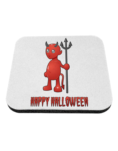 Cute Devil - Happy Halloween Design Coaster-Coasters-TooLoud-White-Davson Sales