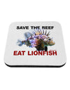 Save the Reef - Eat Lionfish Coaster-Coasters-TooLoud-White-Davson Sales