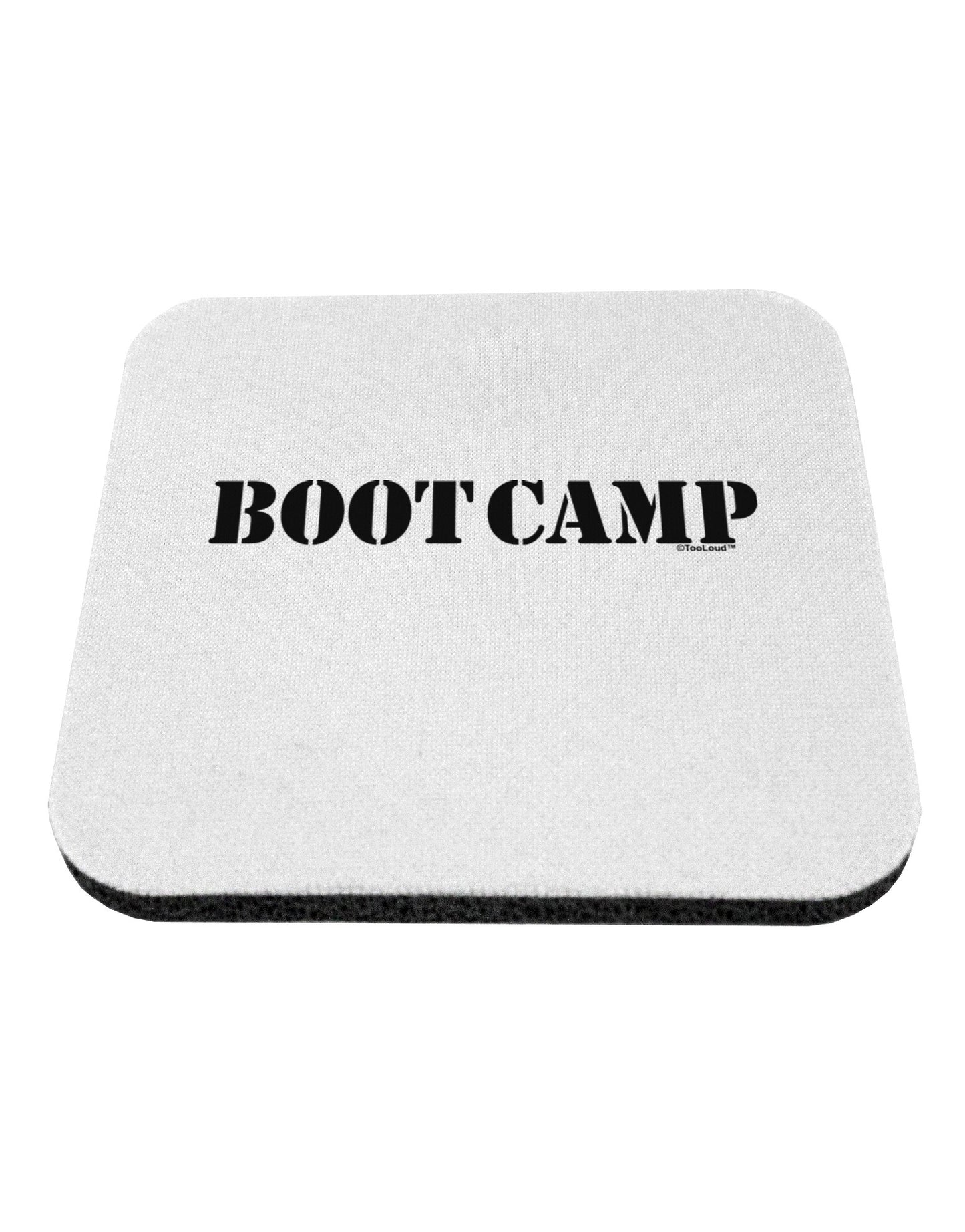 Bootcamp Military Text Coaster-Coasters-TooLoud-White-Davson Sales