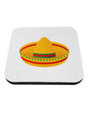 Sombrero Design Coaster by TooLoud-Coasters-TooLoud-White-Davson Sales