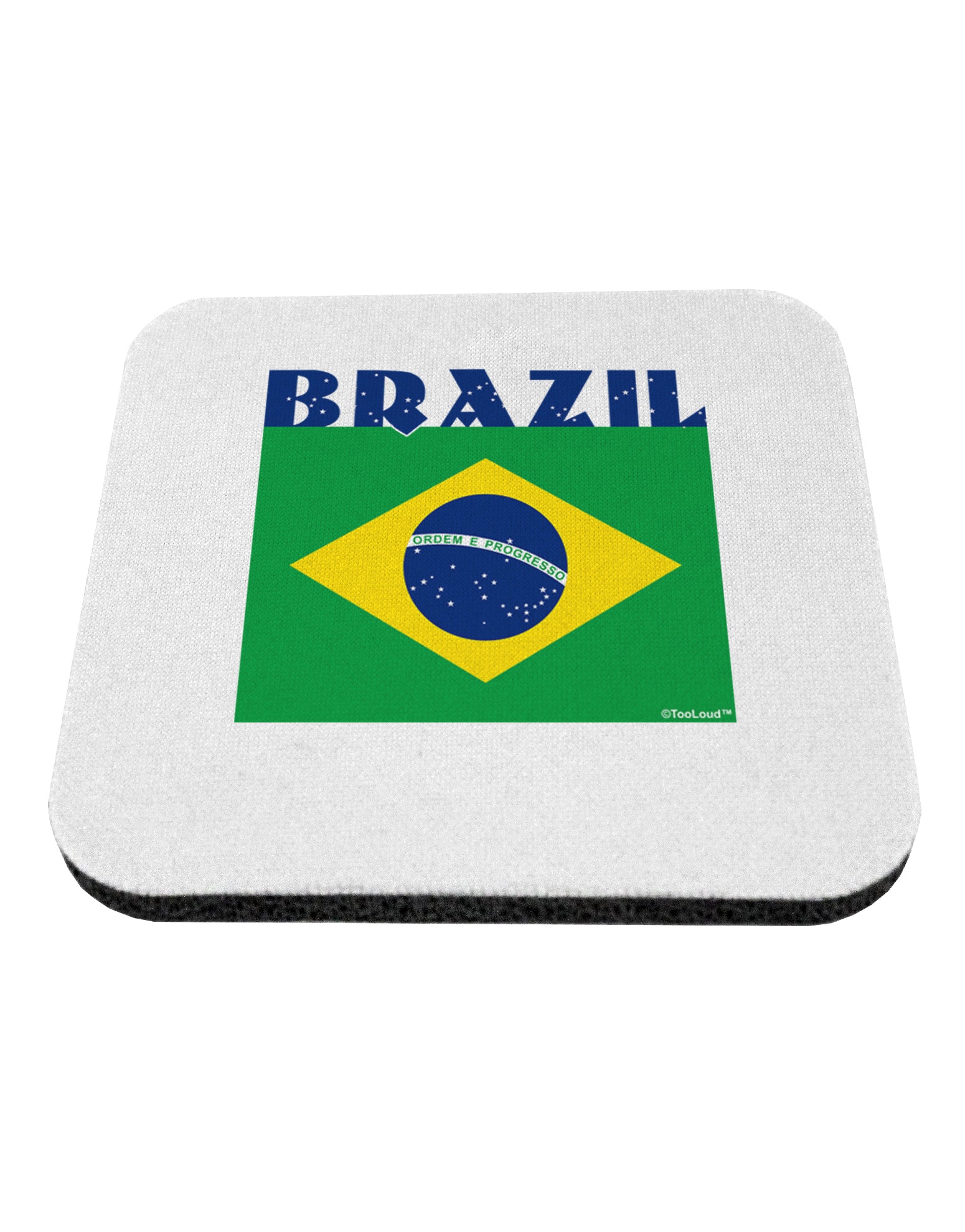 Brazil Flag Coaster-Coasters-TooLoud-1-Davson Sales