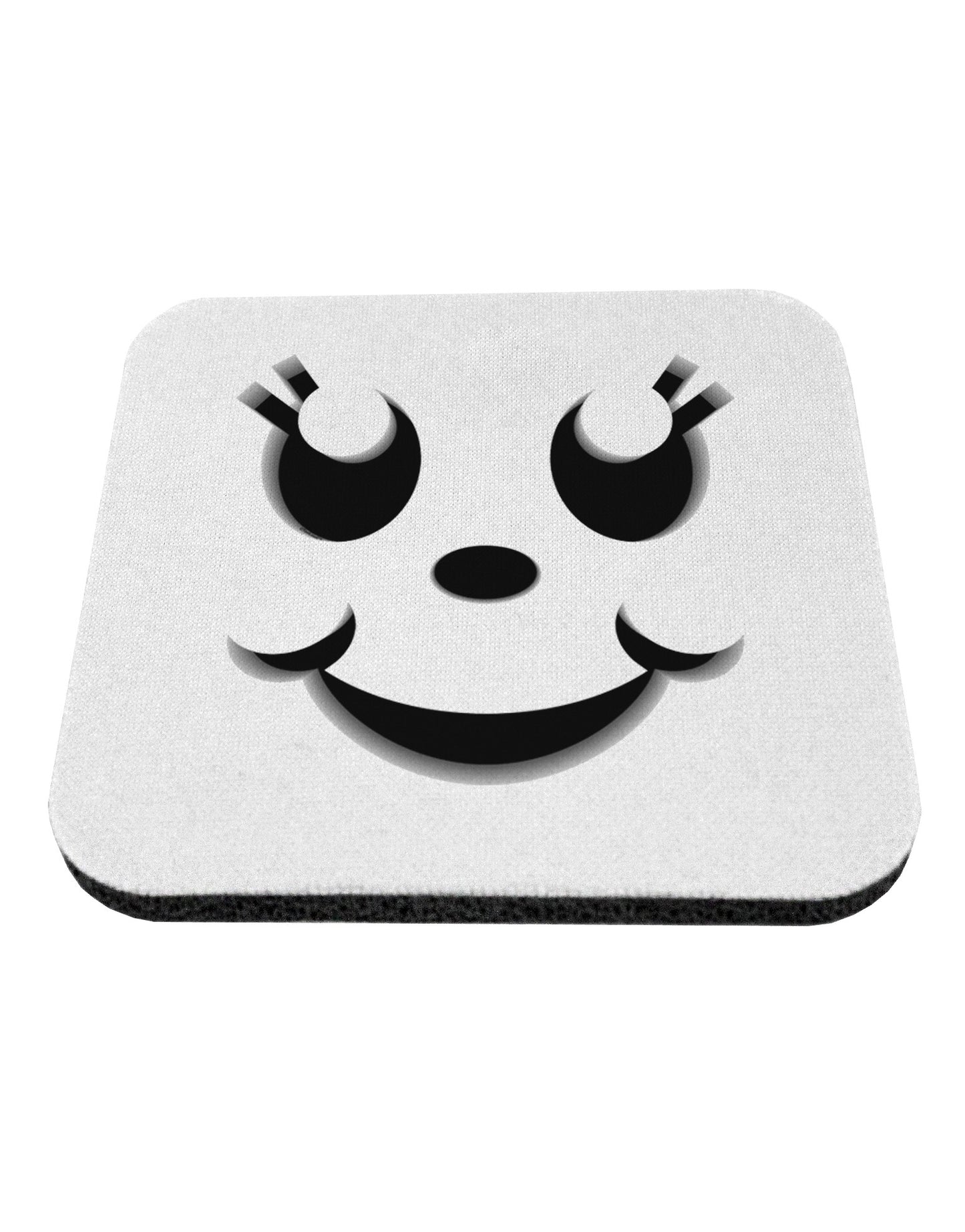 Cute Girl Jack O Lantern Pumpkin Face Coaster-Coasters-TooLoud-White-Davson Sales