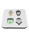 Four Lil Monsters - Halloween Design Coaster-Coasters-TooLoud-White-Davson Sales