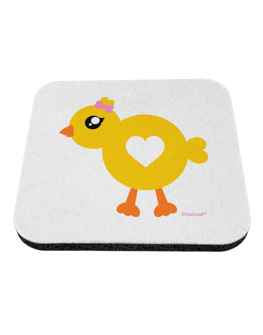 Cute Chick with Bow Coaster by TooLoud-Coasters-TooLoud-White-Davson Sales