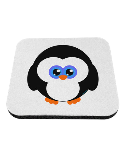 Cute Penguin Christmas Coaster-Coasters-TooLoud-White-Davson Sales