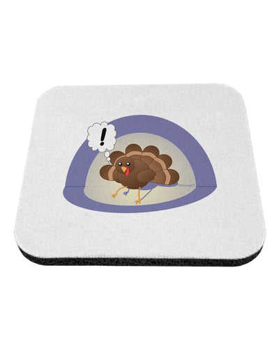 Escaping Turkey - Funny Thanksgiving Coaster-Coasters-TooLoud-White-Davson Sales