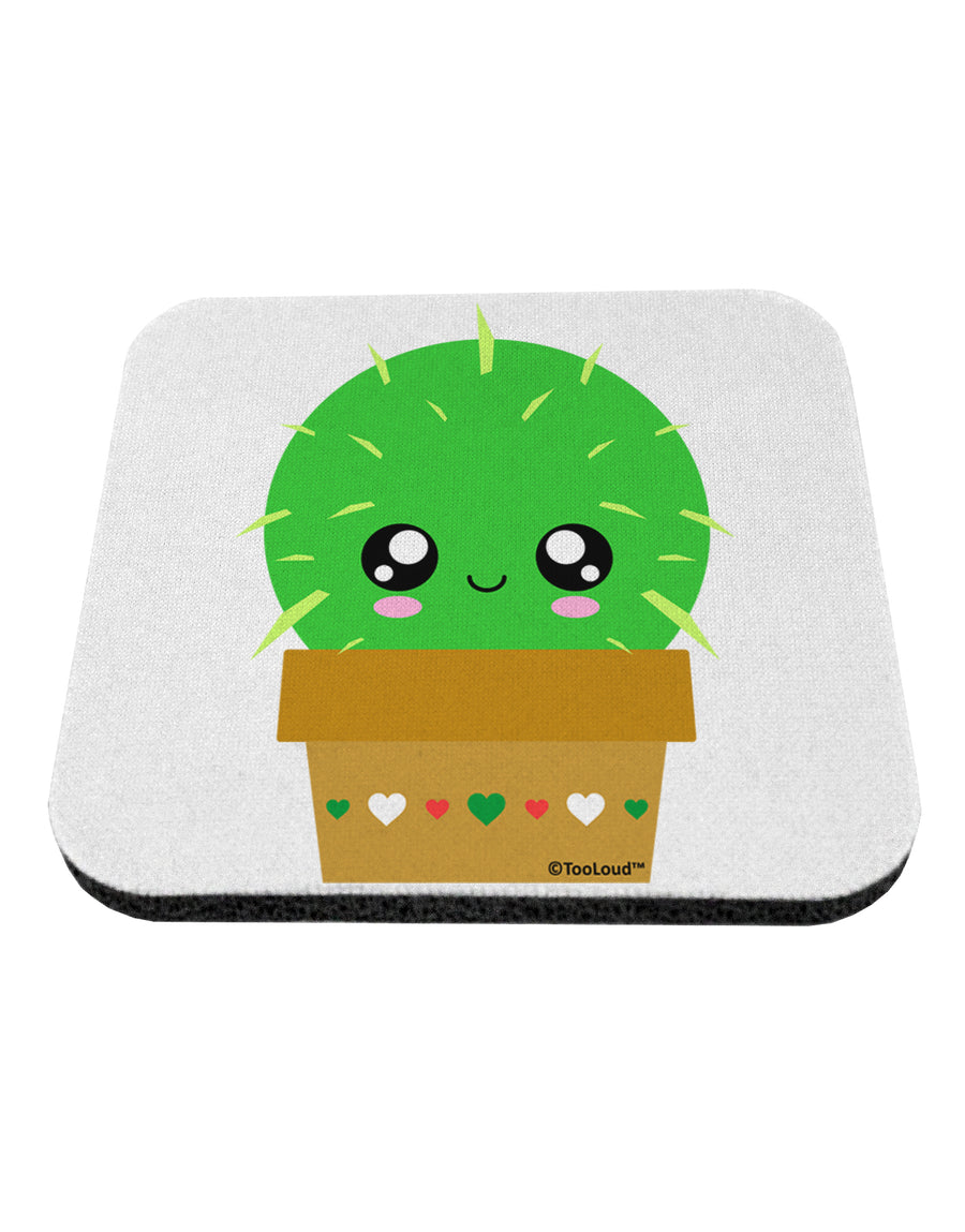 Cute Cactus Design Coaster by TooLoud-Coasters-TooLoud-White-Davson Sales