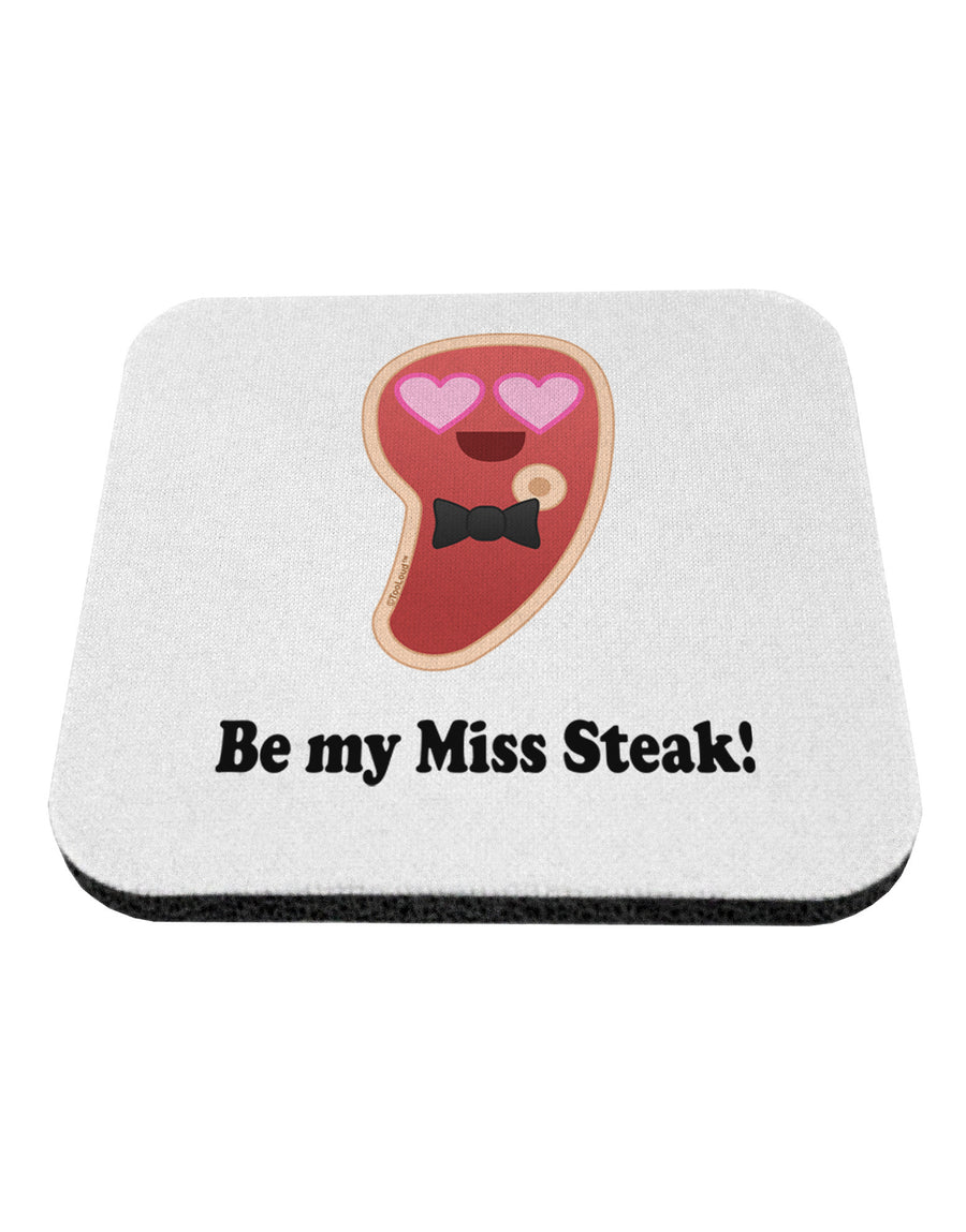 Be My Miss Steak - Romantic Coaster by TooLoud-Coasters-TooLoud-White-Davson Sales