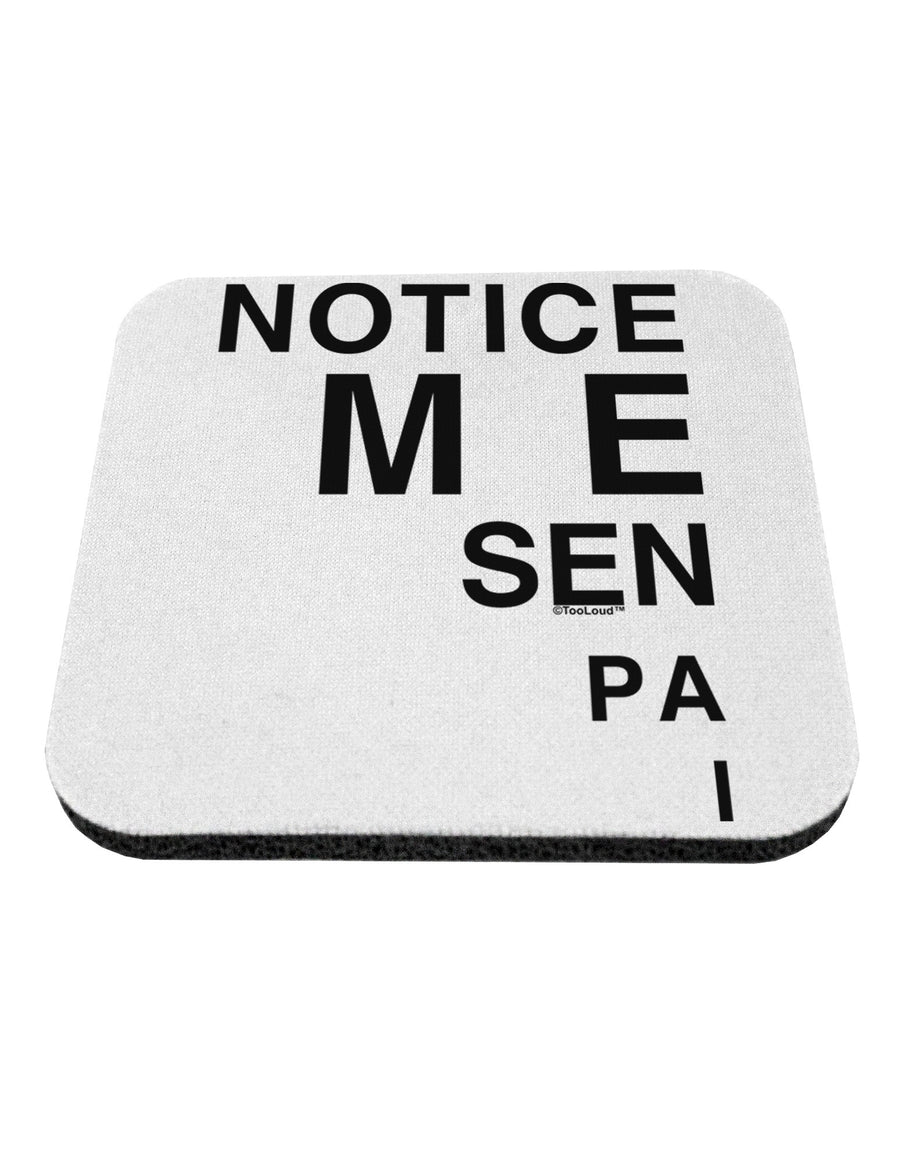 Notice Me Senpai Triangle Text Coaster-Coasters-TooLoud-White-Davson Sales