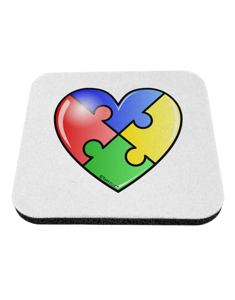 Big Puzzle Heart - Autism Awareness Coaster by TooLoud-Coasters-TooLoud-White-Davson Sales