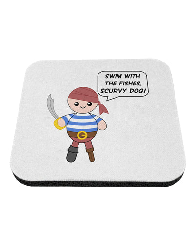 Swim With the Fishes- Petey the Pirate Coaster-Coasters-TooLoud-White-Davson Sales