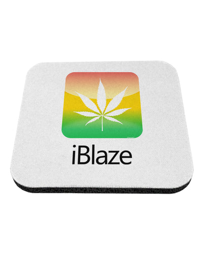 iBlaze Logo - Marijuana Leaf Coaster-Coasters-TooLoud-White-Davson Sales