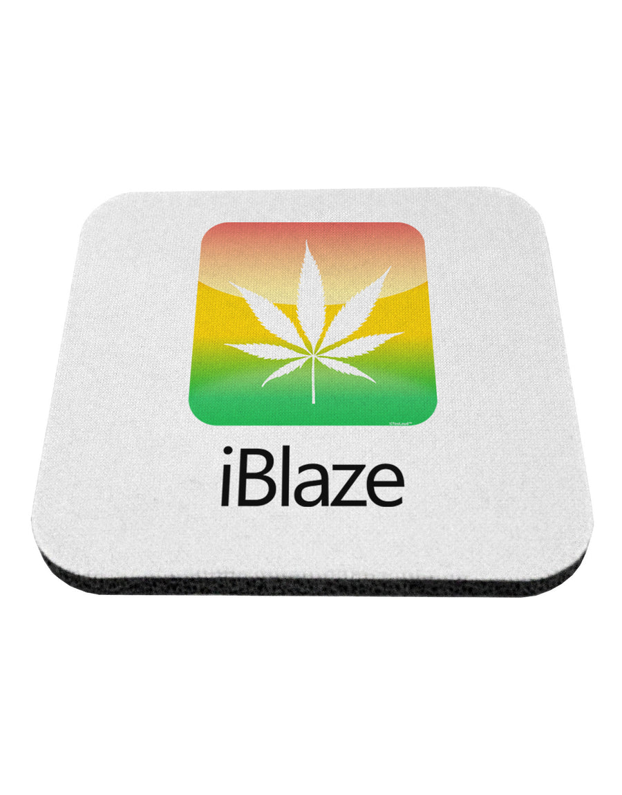 iBlaze Logo - Marijuana Leaf Coaster-Coasters-TooLoud-White-Davson Sales