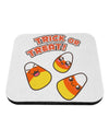 Trick or Treat Cute Candy Corn Halloween Coaster-Coasters-TooLoud-White-Davson Sales