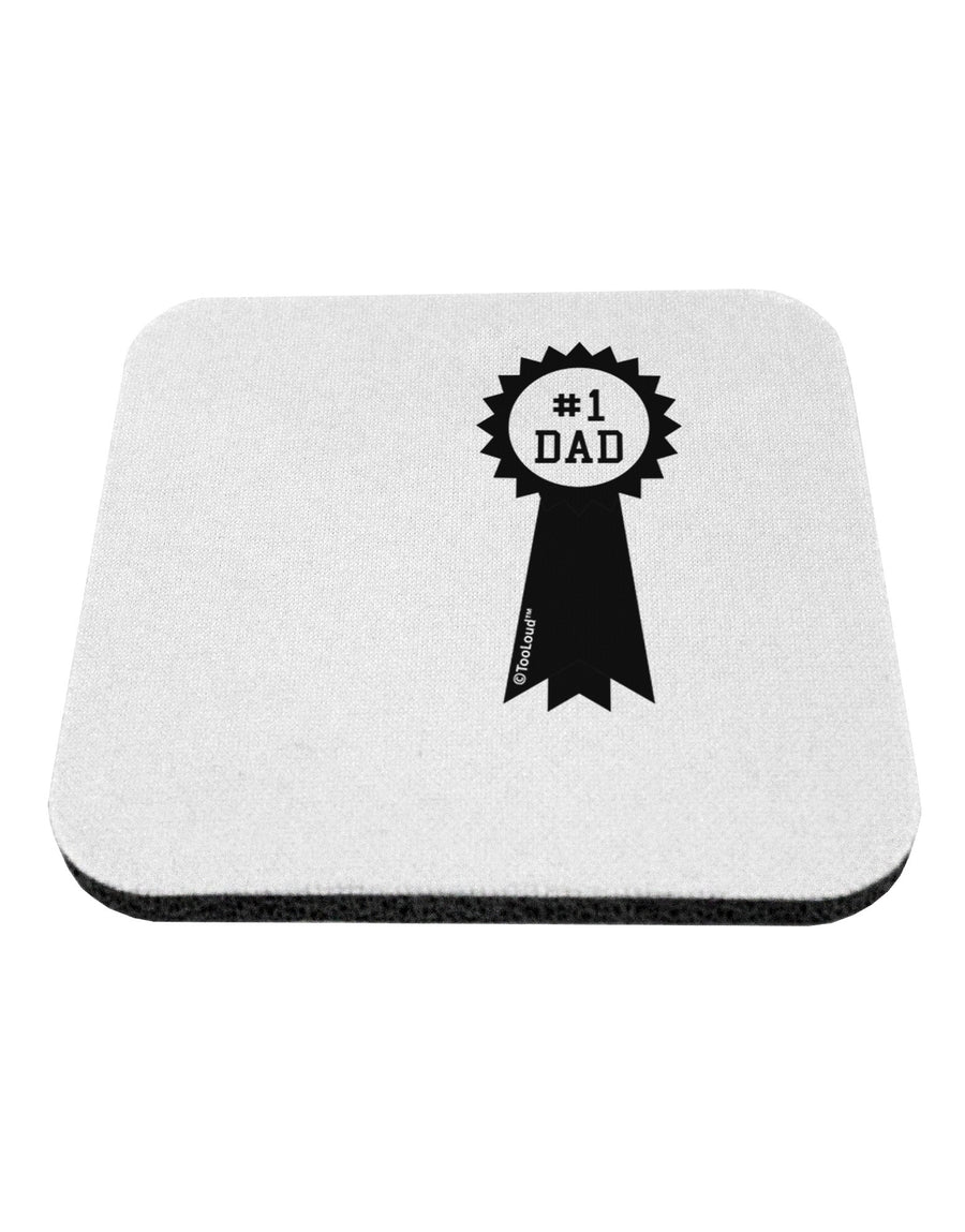 Number One Dad Award Ribbon Coaster-Coasters-TooLoud-White-Davson Sales