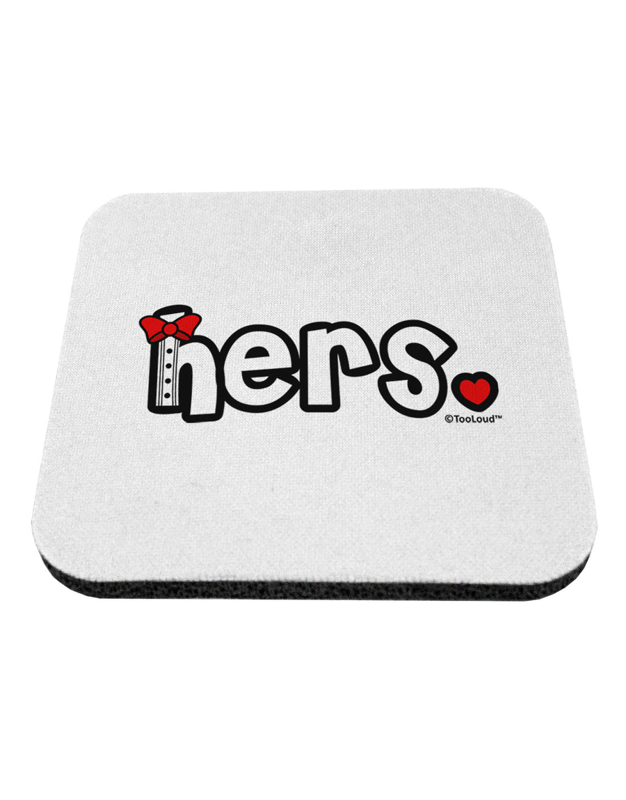 Matching His and Hers Design - Hers - Red Bow Tie Coaster by TooLoud-Coasters-TooLoud-White-Davson Sales