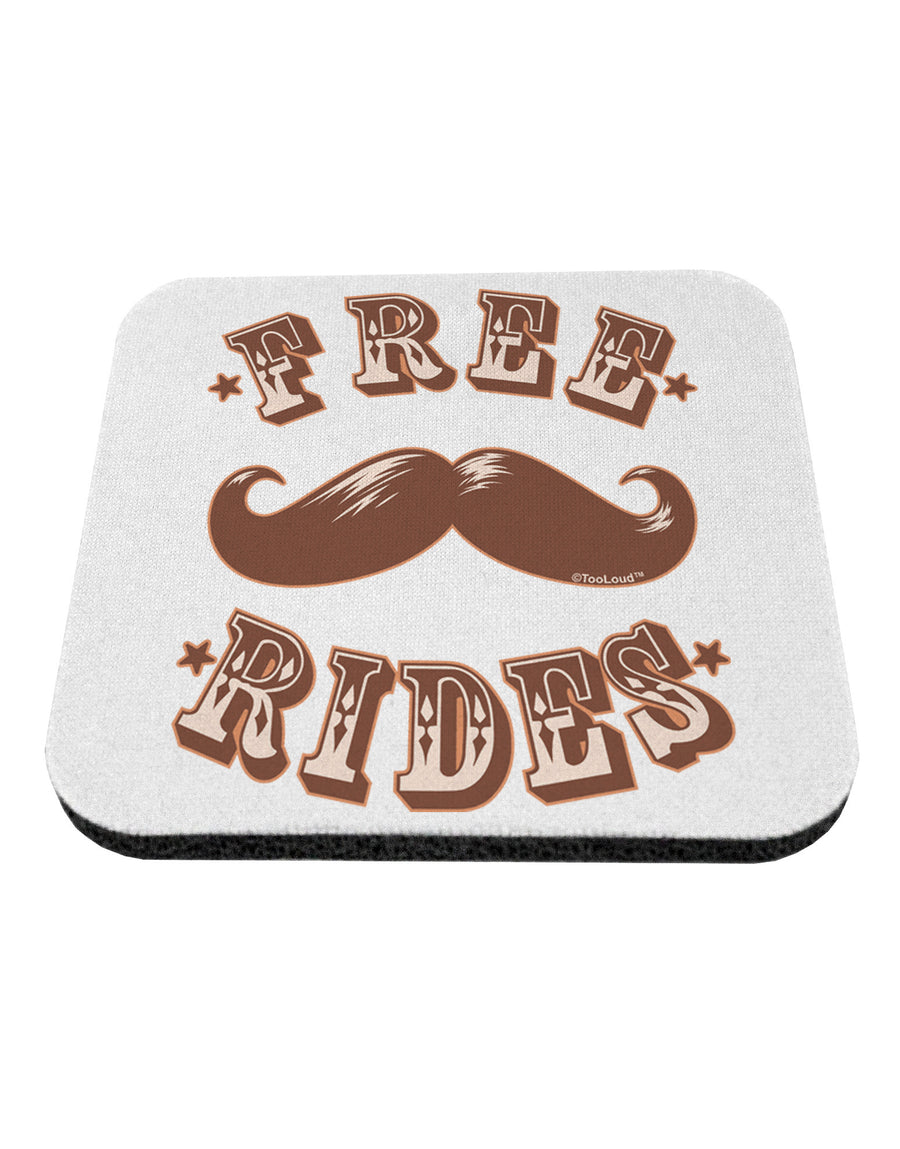 Free Mustache Rides Coaster-Coasters-TooLoud-White-Davson Sales