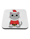 Mr. Whiskerton Santa Suit - Christmas Coaster by TooLoud-Coasters-TooLoud-White-Davson Sales