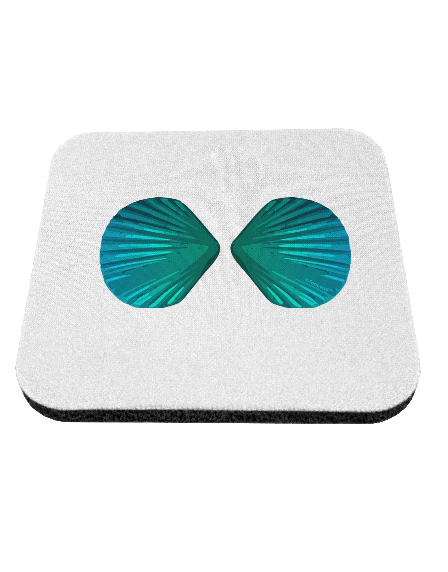 Mermaid Shell Bra Blue Coaster by TooLoud-Coasters-TooLoud-1-Davson Sales