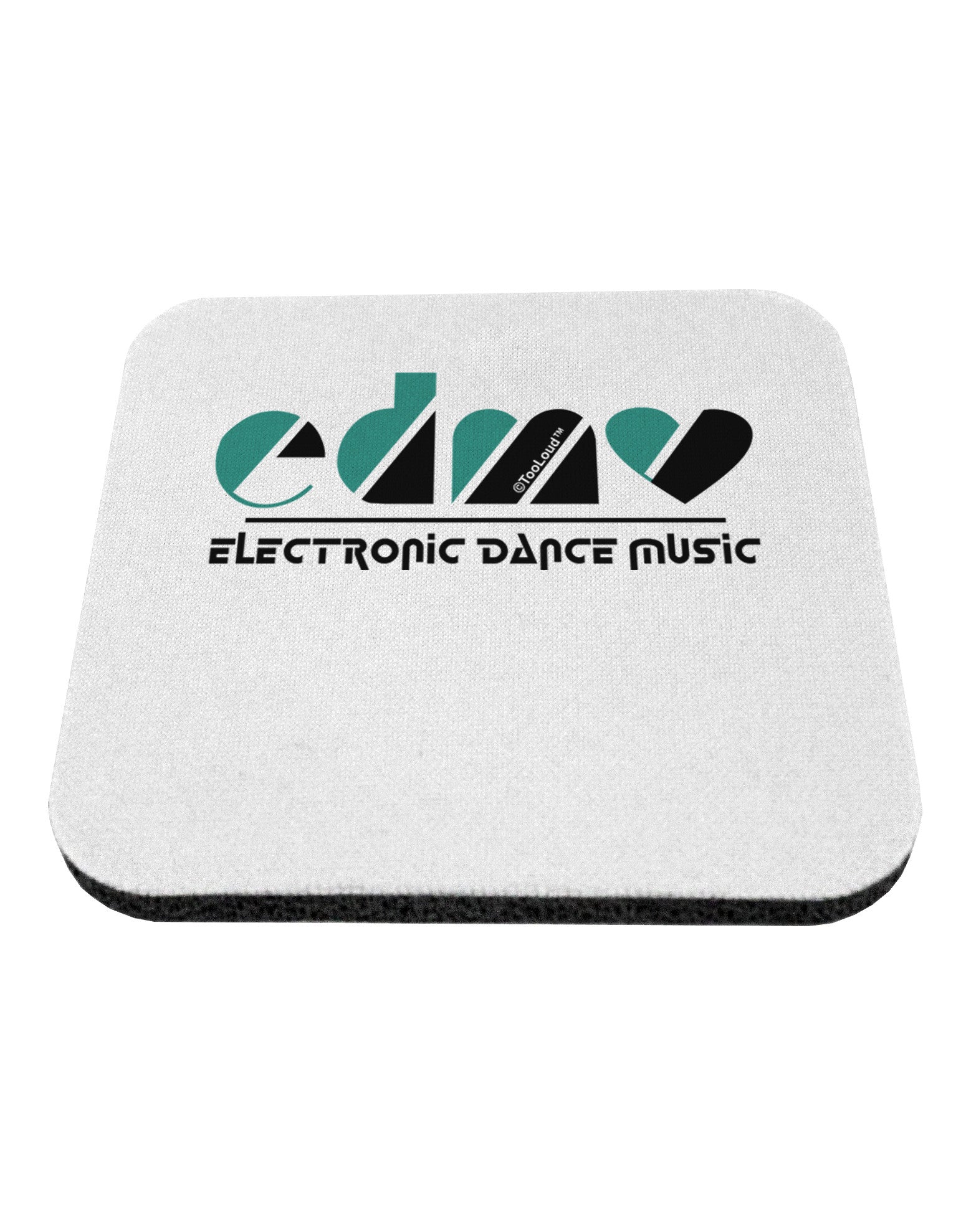 EDM Heart Black Coaster-Coasters-TooLoud-White-Davson Sales