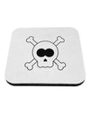 Skull and Crossbones Halloween Coaster-Coasters-TooLoud-White-Davson Sales