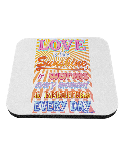 Love is like Sunshine - Sunburst Coaster-Coasters-TooLoud-White-Davson Sales