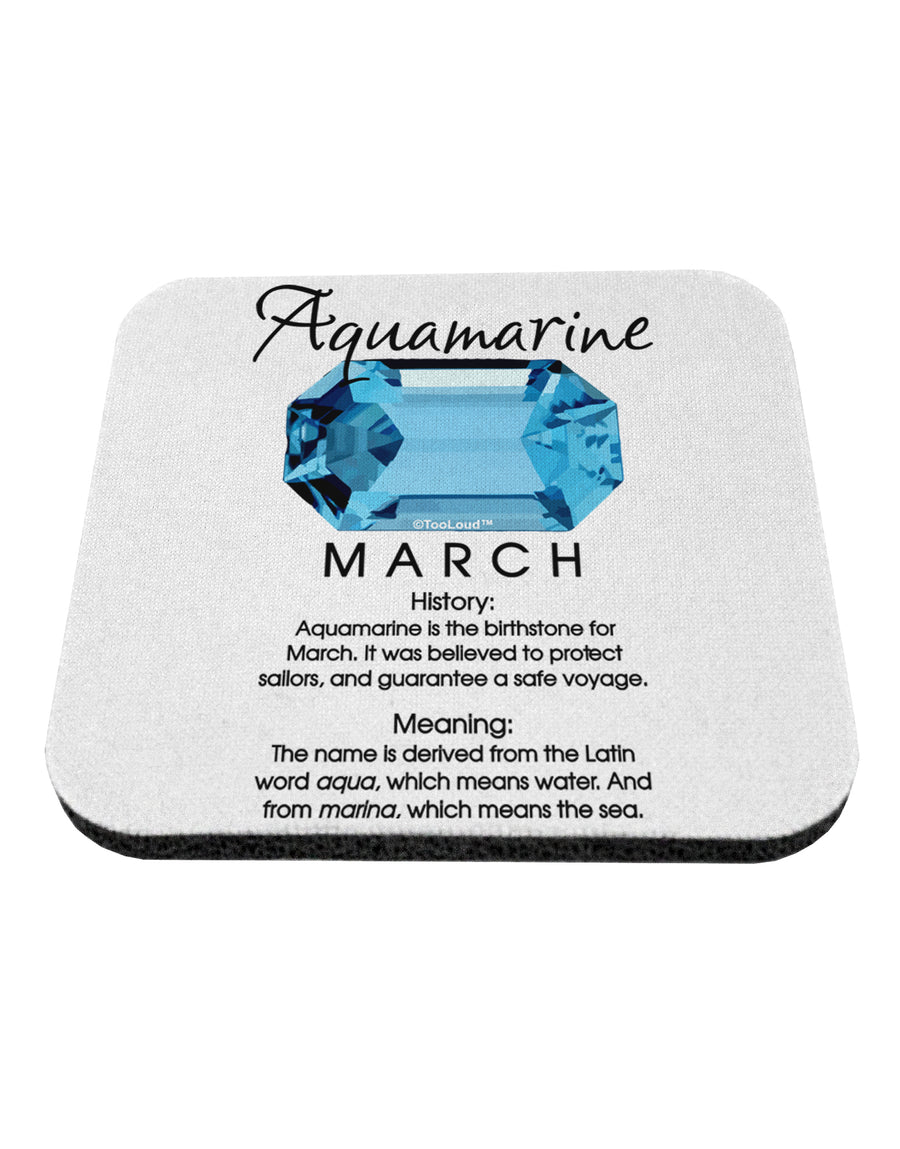 Birthstone Aquamarine Coaster by TooLoud-Coasters-TooLoud-1-Davson Sales