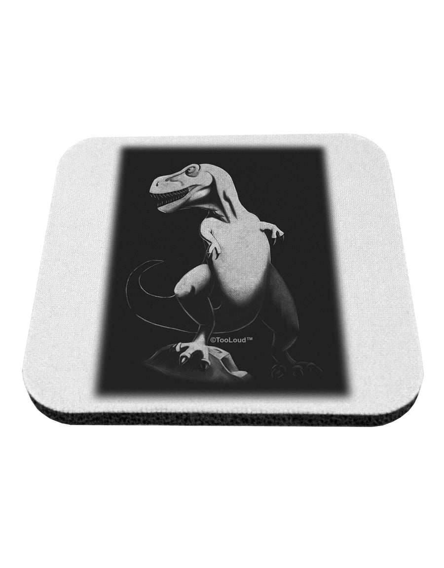 Tyrannosaurus Rex Design - Grayscale Coaster by TooLoud-Coasters-TooLoud-White-Davson Sales