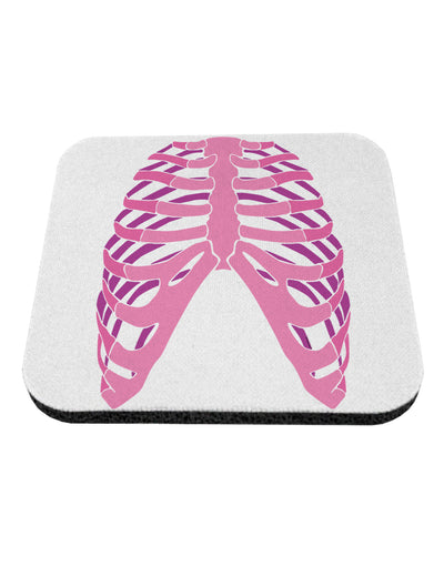 Human Pink Skeleton Bones Ribcage Coaster-Coasters-TooLoud-White-Davson Sales