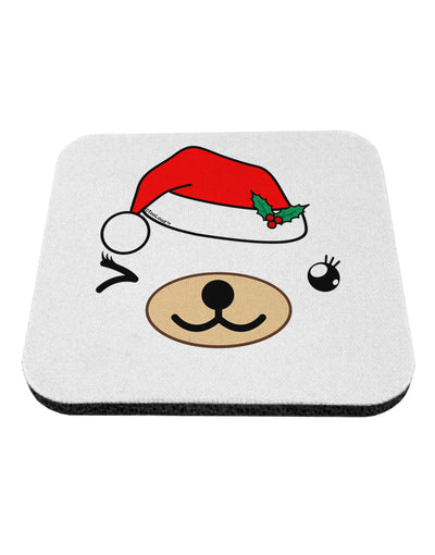 Kyu-T Face Beartholomea Santa Girl Bear Coaster-Coasters-TooLoud-White-Davson Sales