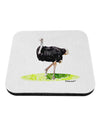 Ostrich Watercolor Coaster-Coasters-TooLoud-White-Davson Sales