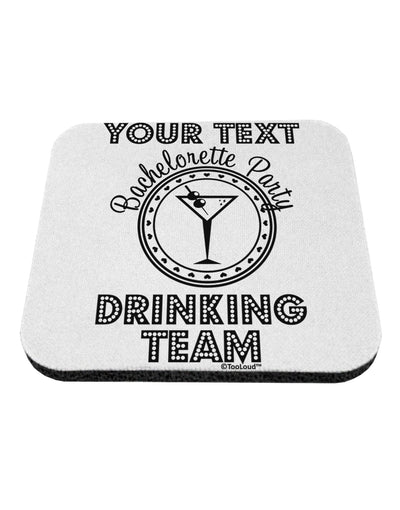 Personalized -Name- Bachelorette Party Drinking Team Coaster-Coasters-TooLoud-White-Davson Sales