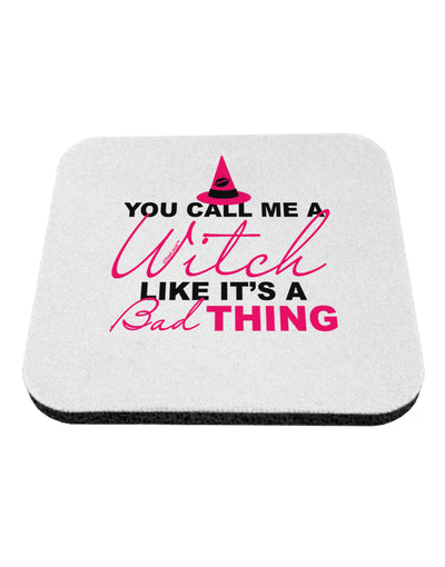 Witch - Bad Thing Text Coaster-Coasters-TooLoud-White-Davson Sales